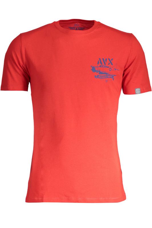 AVX T-SHIRT MĘSKI Z KRÓTKIM RĘKAWEM AVIREX DEPT CZERWONY