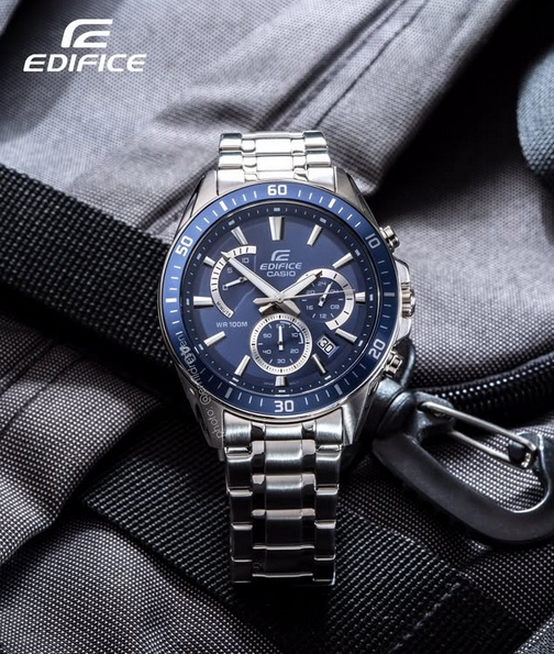 ZEGAREK MĘSKI CASIO EDIFICE EFR-552D-2AVUDF - 10ATM (zd094d) + BOX