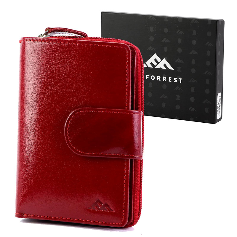 EL FORREST pionowa portmonetka skóra naturalna skórzany portfel RFID