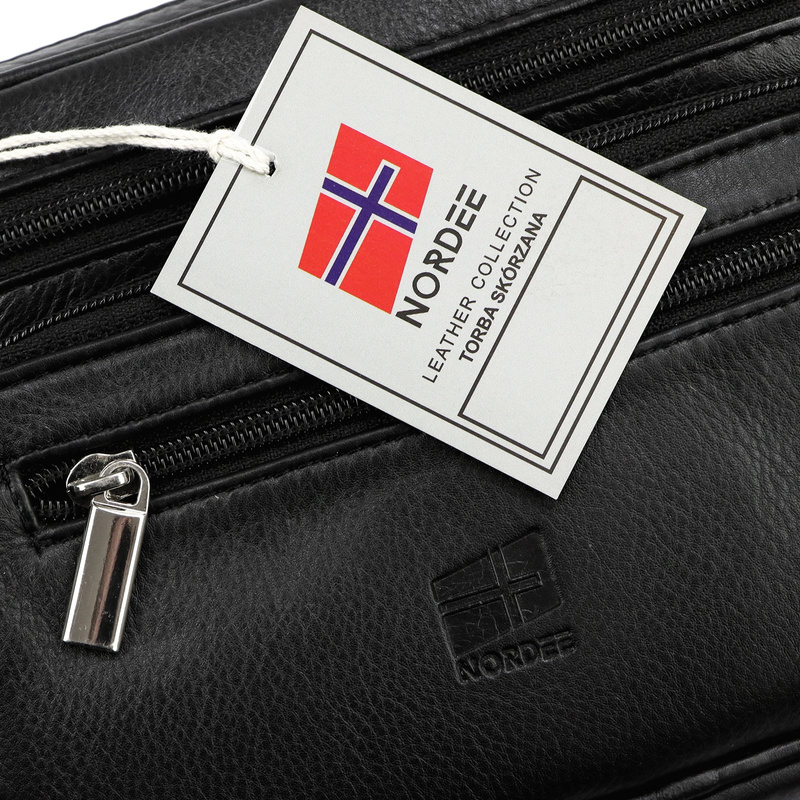 Nordee męska saszetka skóra naturalna torba do ręki z kieszeniami