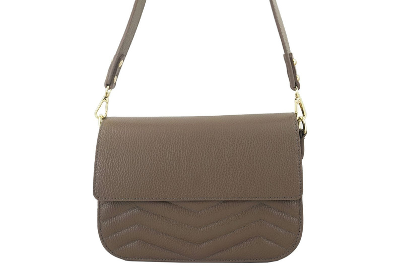 Torebka skórzana crossbody włoska - Czerwona