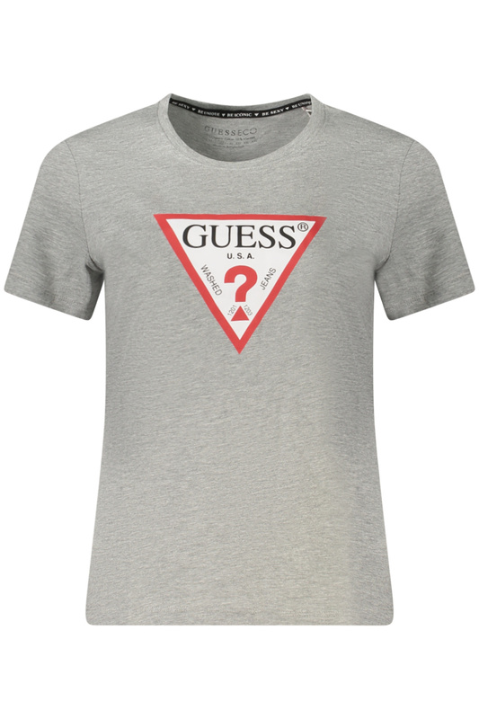 KOSZULKA Z KRÓTKIM RĘKAWEM GUESS JEANS DAMSKA SZARA
