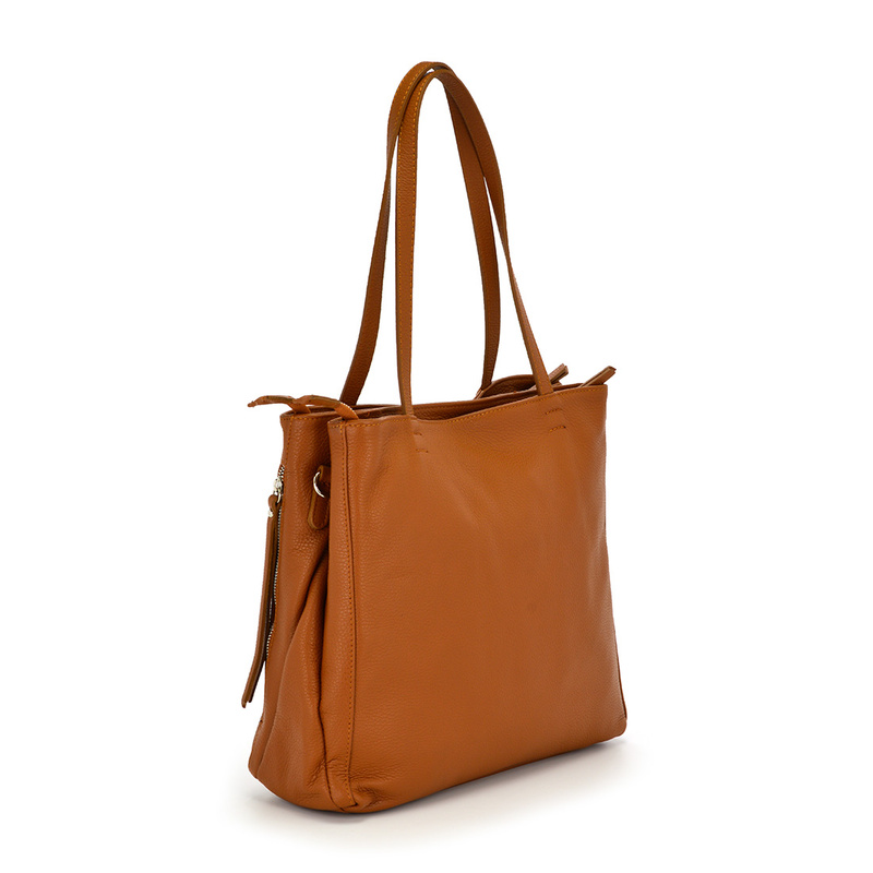 Elegancka stylowa duża damska skórzana shopperbag