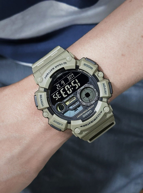 ZEGAREK MĘSKI CASIO Digital Moonphase WS-1500H-2AVEF + BOX