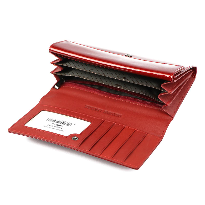 Cavaldi damski portfel skóra naturalna lakierowana duża portmonetka