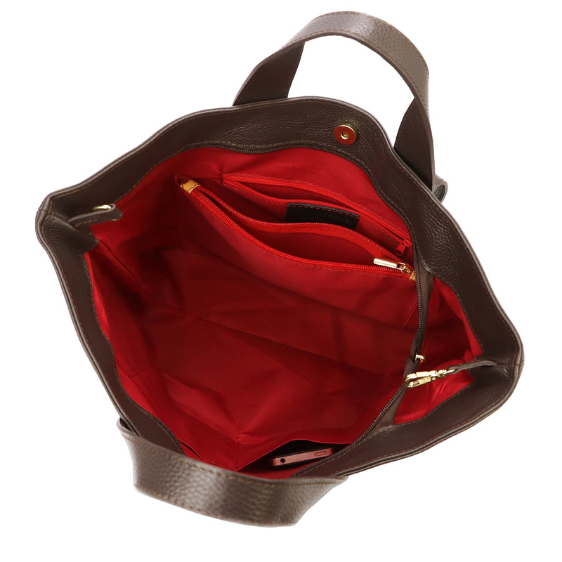 Duża Shopperbag torebka do pracy na ramię damska z kieszeniami Gregorio