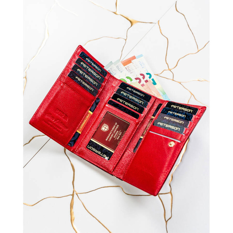 Skórzany damski portfel Peterson PTN 55020-BFBC