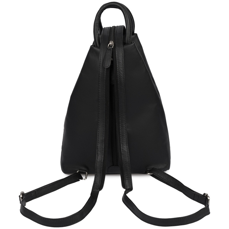 Plecak damski włoski plecaczek skórzany czarny mały Beltimore T52