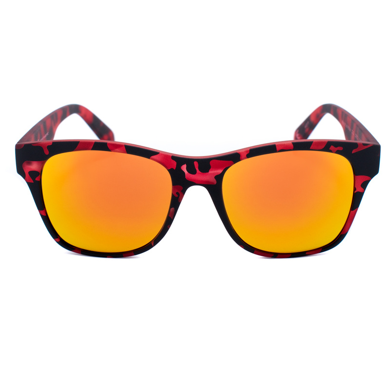 Okulary ITALIA INDEPENDENT 0901-142-000. Okulary przeciwsłoneczne, Kolor czarny czerwony. Unisex.