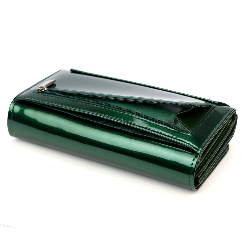 skóra naturalna + Damski portfel ze skóry ekologicznej Pierre Cardin 07 SHINY 102