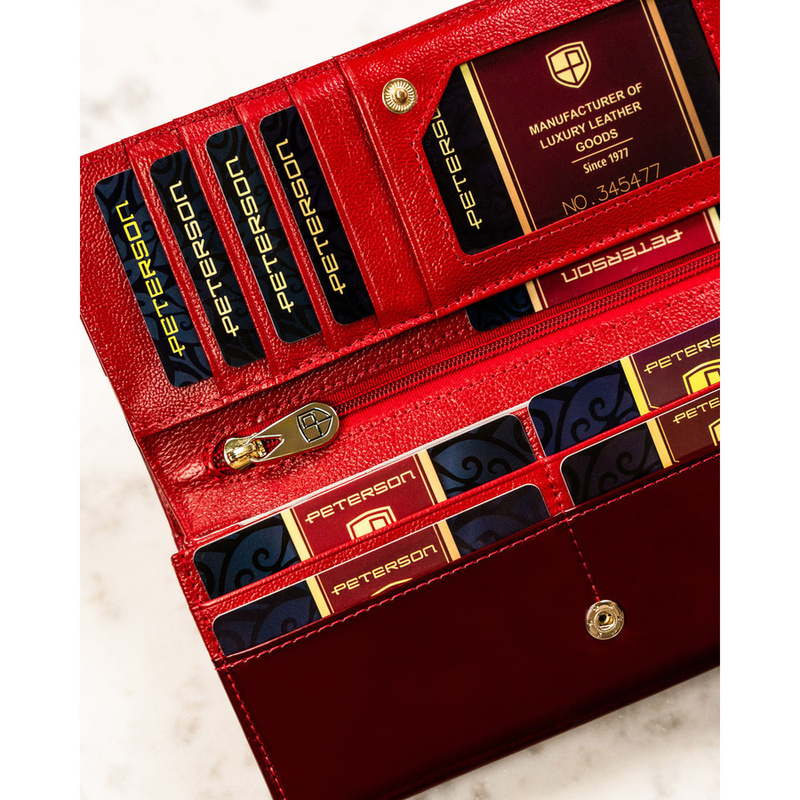 Skórzany damski portfel Peterson PTN BC-421028
