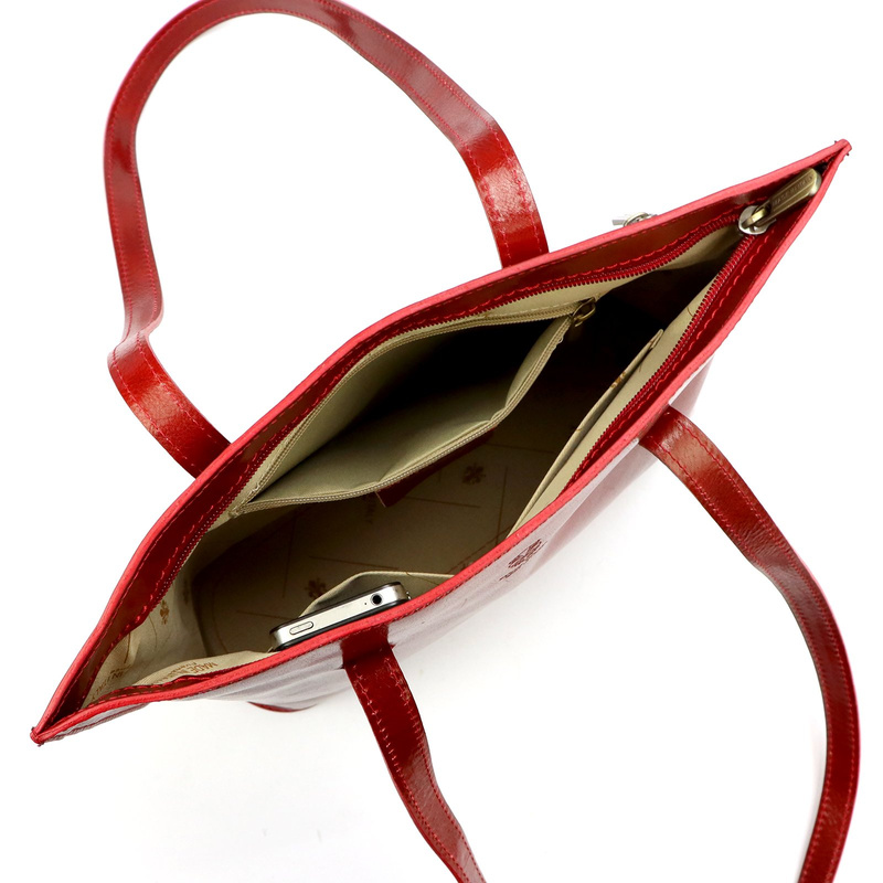 Florence Duża Shoppebag damska torebka na ramię z kieszeniami klasyczna