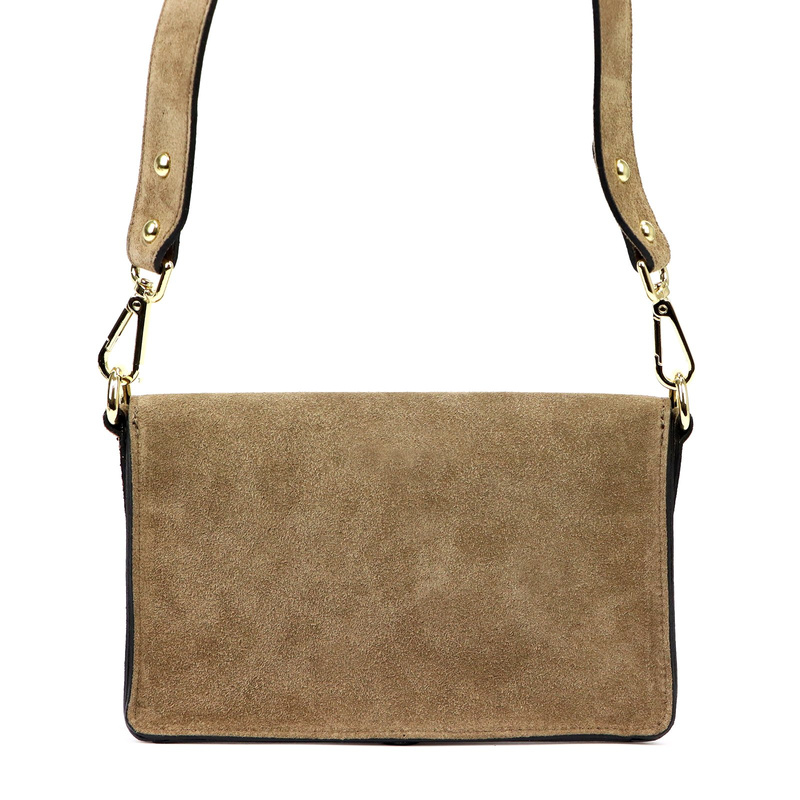 Zgrabna Mała damska skórzana zamszowa listonoszka torebka przez ramię Luka