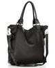 Torebka skórzana XL shopper vintage bag z kieszeniami vera pelle - MARCO MAZZINI czarny