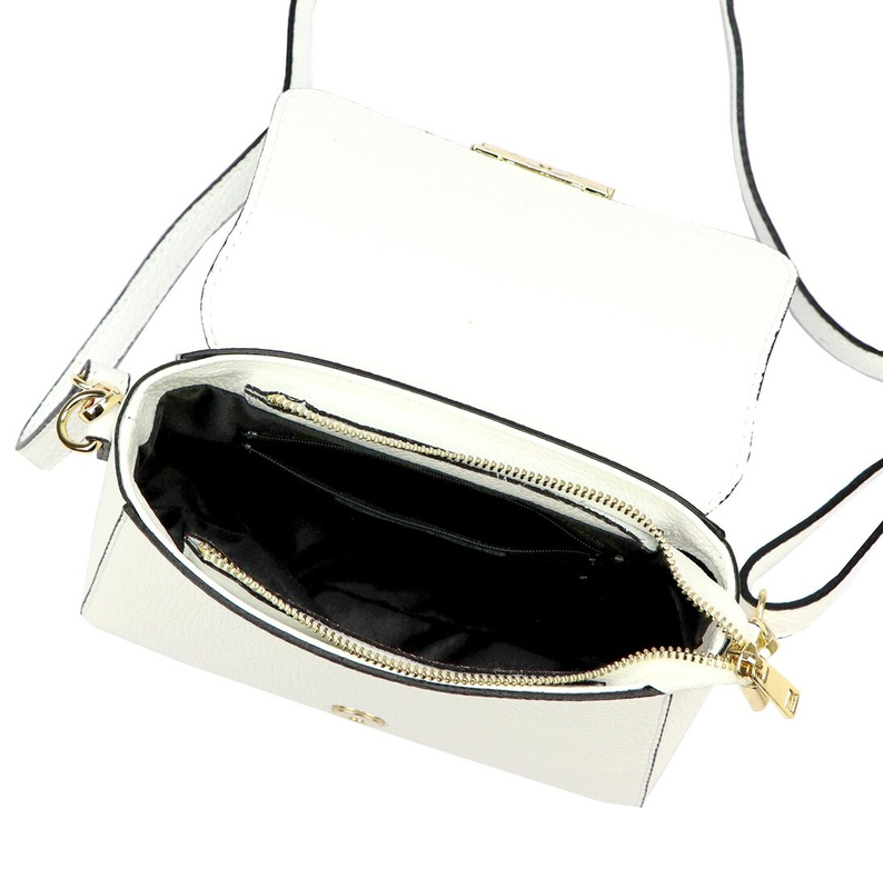 Luka damska listonoszka skóra naturalna torebka przez ramię z klapą