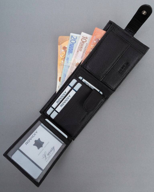 Mały skórzany portfel męski z RFID od 4U Cavaldi