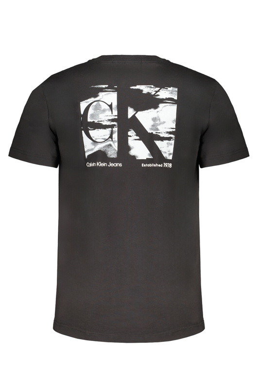 MĘSKA KOSZULKA Z KRÓTKIM RĘKAWEM CALVIN KLEIN CZARNA