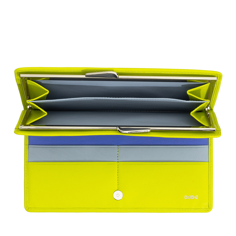 DuDu Podłużna damska portmonetka skóra naturalna podłużny duży portfel