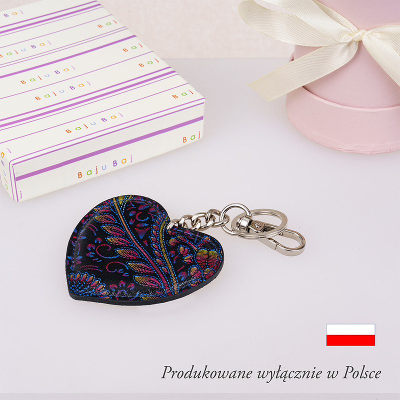 Stylowy Brelok Skórzany Serduszko – Idealny Prezent i Modny Dodatek BajuBaj E23s126