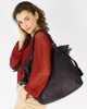 MARCO MAZZINI Miejska torba skórzana z regulowaną rączką old leather handmade czarna