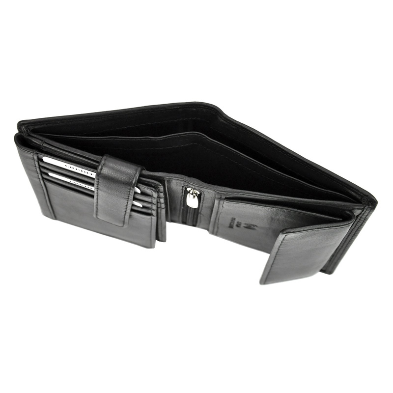 Albatross męski portfel skóra naturalna pionowy składany pojemny RFID