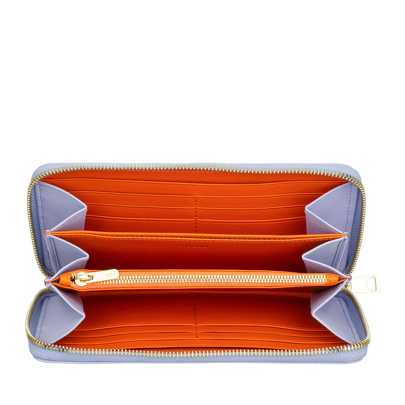 DUDU duży damski portfel skóra naturalna podłużna portmonetka suwak