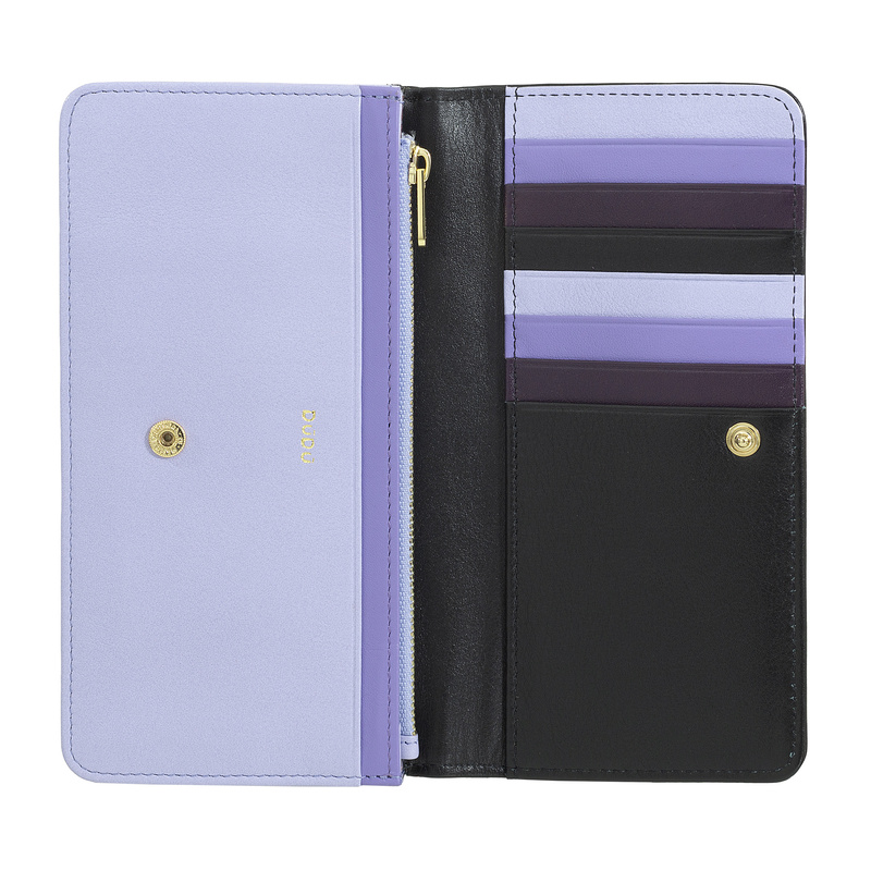 DUDU portfel damski skóra naturalna podłużna portmonetka zatrzask