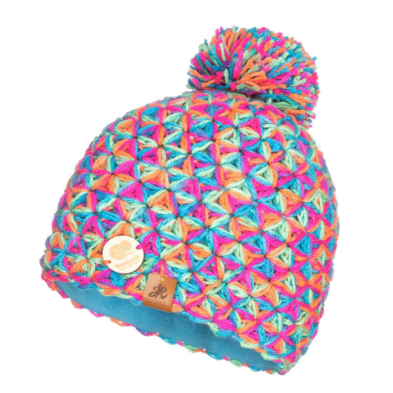 Ciepła czapka zimowa z pomponem Handmade