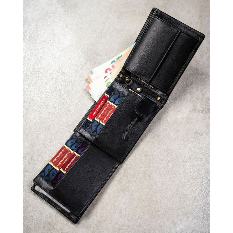 Skórzany męski portfel Peterson PTN N992-BUF