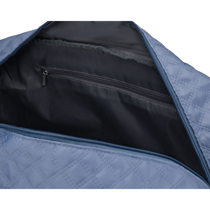 Treningowa torba wykonana z poliestru w niebieskim kolorze, dwukomorowa i zamykana suwakiem - Peterson