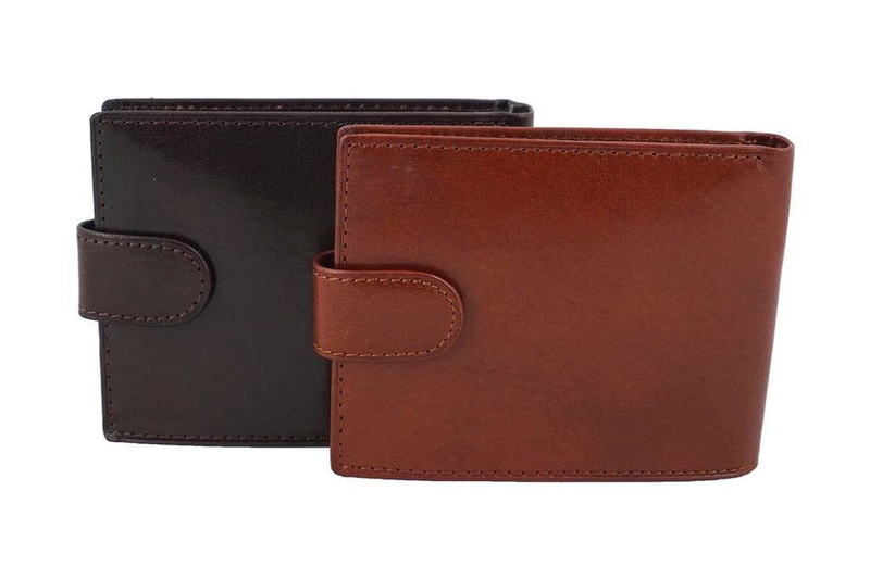 Portfel męski skórzany Barberini's - Brązowy ciemny