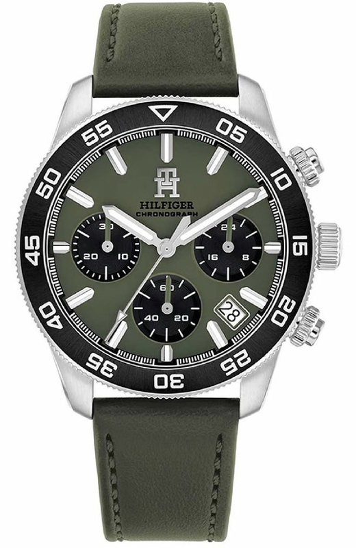 Zegarek TOMMY HILFIGER 1792188. Kwarcowy, Kolor zielony. Mężczyzna.