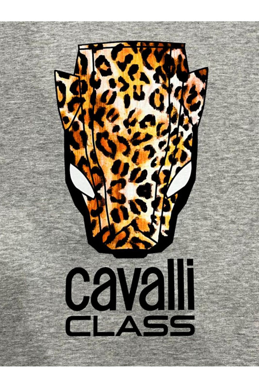 SZARY BLUZA BEZ ZAMKA DAMSKA KLASY CAVALLI