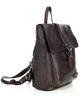 MARCO MAZZINI Miejski plecak skórzany w stylu old look handmade leather ciemny brąz caffe