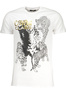 T-SHIRT M�SKI Z KR�TKIM R�KAWEM KLASY CAVALLI BIA�Y