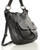 Torebka worek skóra naturalna hobo bag - MARCO MAZZINI czarna