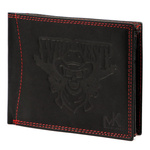 Money Kepper męski portfel skóra naturalna pojemny wzór czaszka i rewolwer