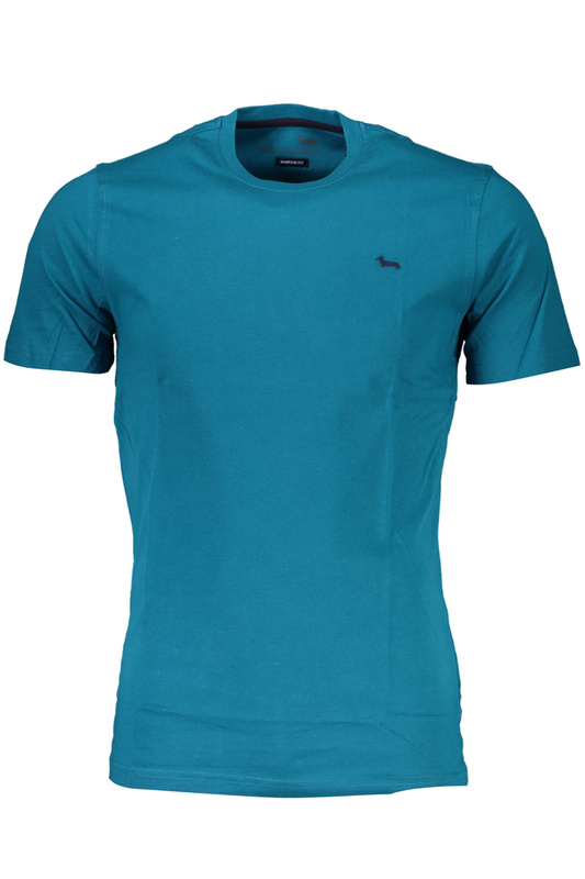 NIEBIESKI T-SHIRT MĘSKI Z KRÓTKIM RĘKAWEM HARMONT &amp; BLAINE