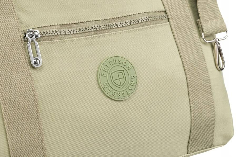 Duży shopper damski z tkaniny nylonowej - Peterson