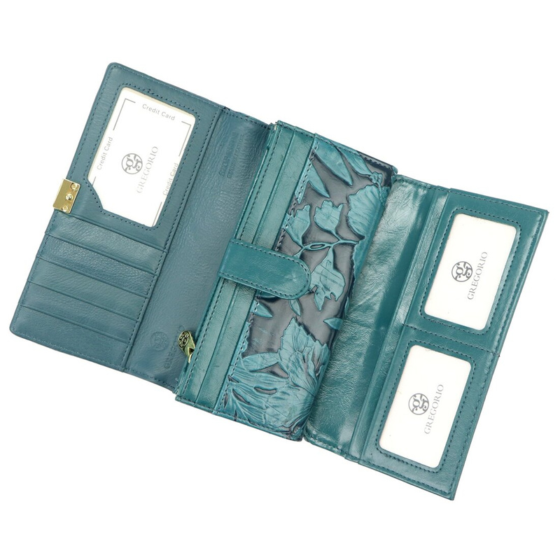 skóra naturalna + Damski portfel ze skóry ekologicznej Gregorio HL-102