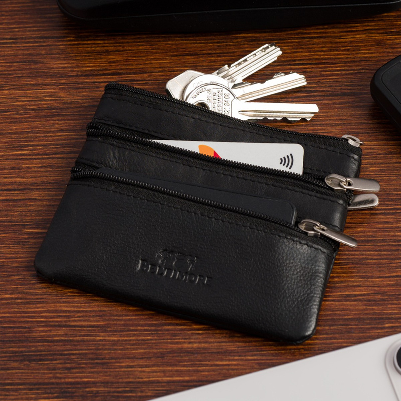 skórzane etui na klucze trzy komory kluczówka E45