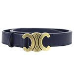 Gregorio Damski pasek do spodni skóra naturalna ze stylową klamrą złotą