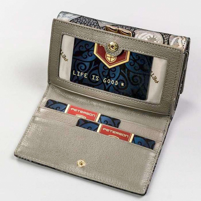 Skórzany damski portfel Peterson PTN 42108-ONBF