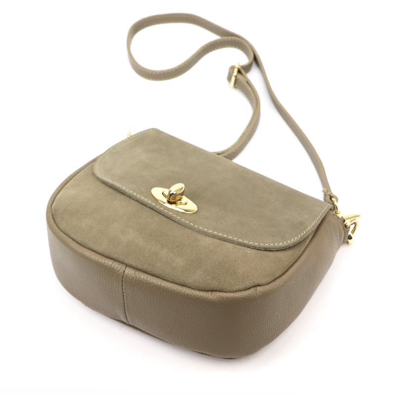 Luka damska listonoszka zamszowa skóra naturalna torebka przez ramię