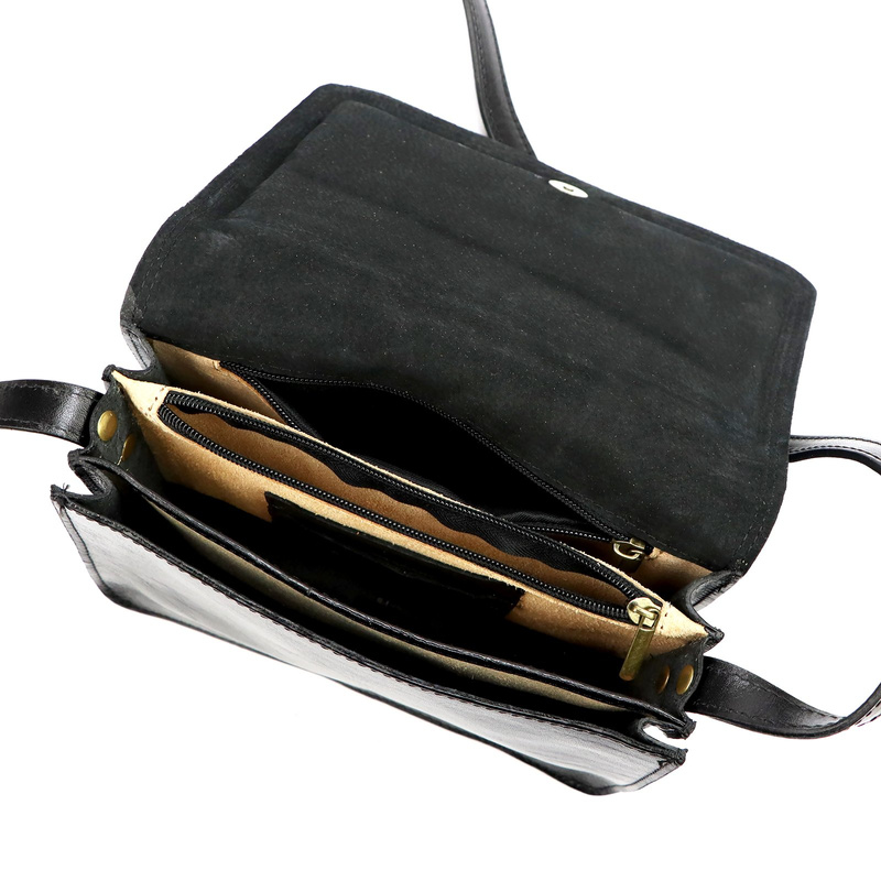 Florence damska listonoszka 3 komory torebka na ramię skóra naturalna