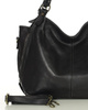 Torba skórzana wysokogatunkowa na ramię styl miejski shoulder leather bag - MARCO MAZZINI czarna
