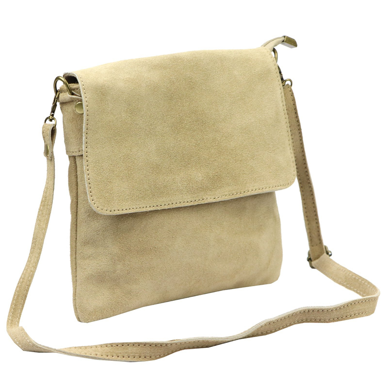 Vera Pelle damska listonoszka skóra naturalna torebka przez ramię z klapą