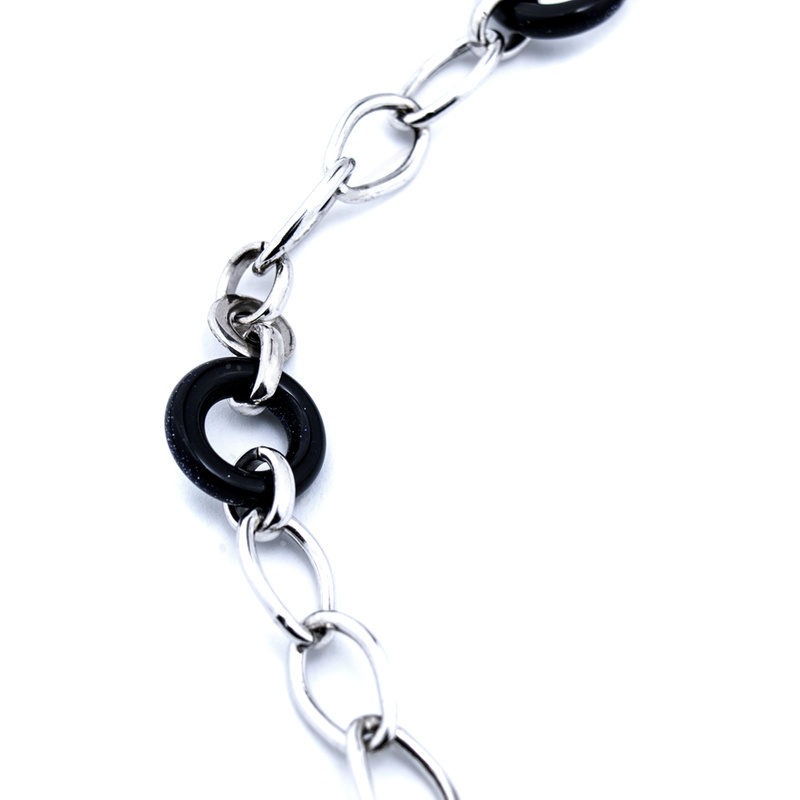 Biżuteria VICEROY 1012C000-43. Naszyjnik, Kolor czarny srebrny. Kobieta.