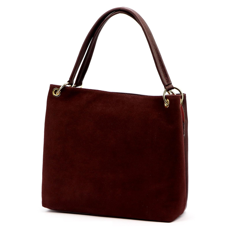 Vera Pelle torebka na ramię skóra naturalna shopperbag dwukomorowa