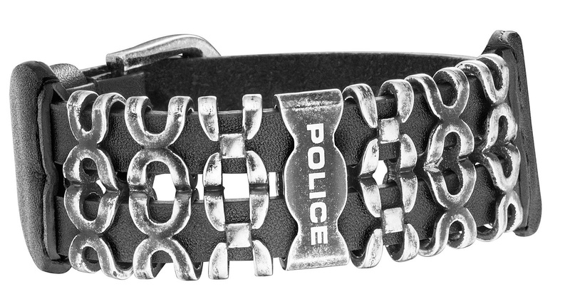 Biżuteria POLICE PJ26145BLE.03. Bransoletka, Kolor czarny. Mężczyzna.